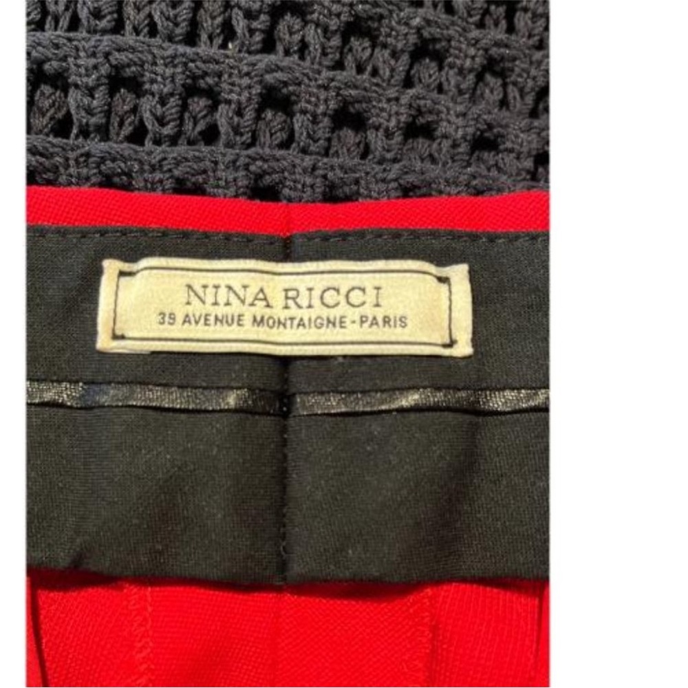 NINA RICCI RED TAILORED PANTS - Picture 6 of 8